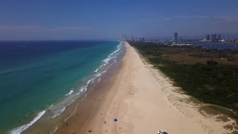 Along a sandy beach 스톡 동영상 81723943
