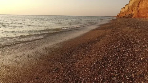 Along the sandy beach 動画素材 129100565