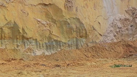 Along the slope of the ravine Stock Footage 91913631