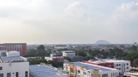 Alor Setar city view time lapse in evening sunset Stock Footage 61855478