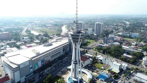 The Alor Setar Tower is the main telecommunications tower in Kedah. Stock Footage 97754154
