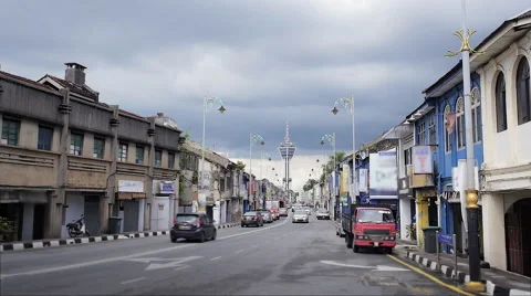 Alor Setar View to Menara From Chinatown. Stock Footage 68024894