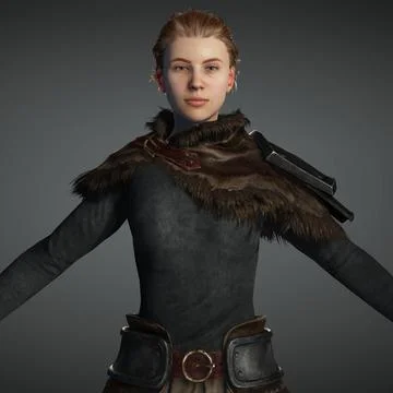 Alora Character model posing 3D Illustration Stock Illustration