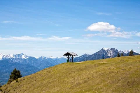Alp Meadow View Stock Photos