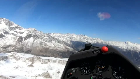 Alp Soaring, Aerial View Of Massive Mountains, Sondrio, Northern Italy, Видео 221303840