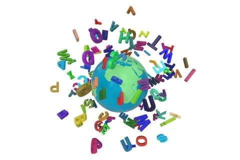 Alpabet letters globe Ilustración de archivo