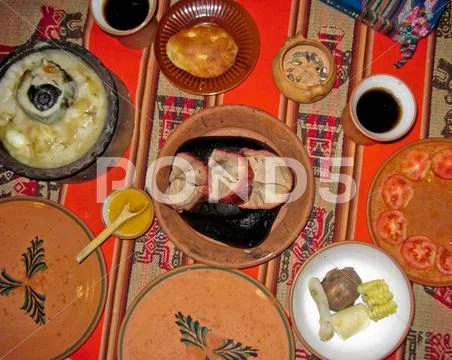 Alpaca meal, peru Stock Photos