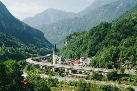 Alpe Adria Cycle Path in Dogna Italy Stock Photos