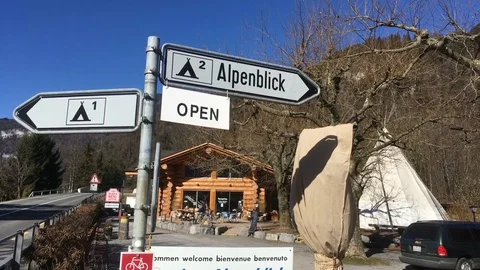 Alpenblick sign Stock Footage 121851028