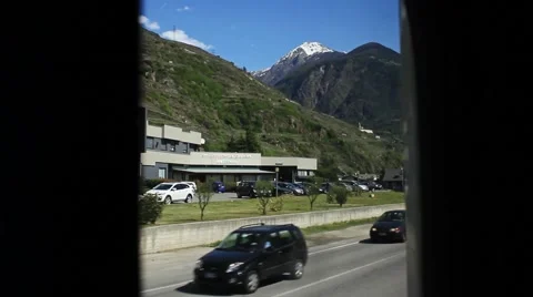 Alpes from train Stock Footage 49088856