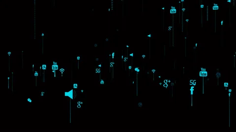Alpha 5g big data Internet digital information flow 1 Stock Footage 126509930