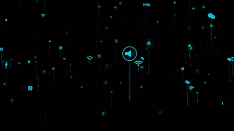 Alpha 5g big data Internet digital information flow 4 Stock Footage 126510502