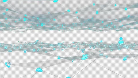 Alpha 5g network signal coverage 2 Video stock 221554795