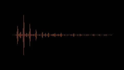 Alpha Audio Spectrum Bar Orange Stock Footage 240076946