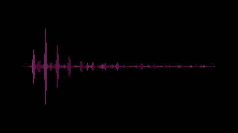Alpha Audio Spectrum Bar Pink Stock Footage 240076839