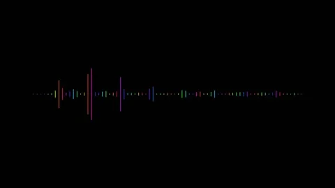 Alpha Audio Spectrum Bar Rainbow Stock Footage 240076829