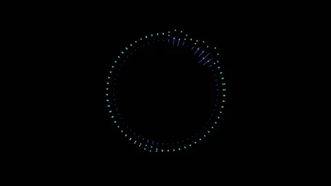 Alpha Audio Spectrum Circle Blue 動画素材 240076988