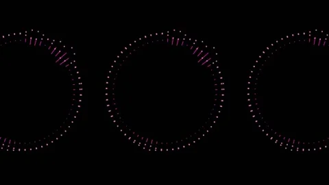 Alpha Audio Spectrum Circle Multiple Pink Stock Footage 240077525