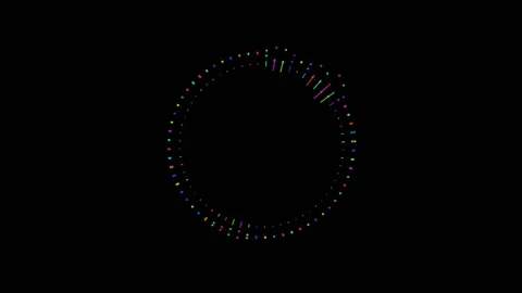 Alpha Audio Spectrum Circle Rainbow Stock Footage 240077139