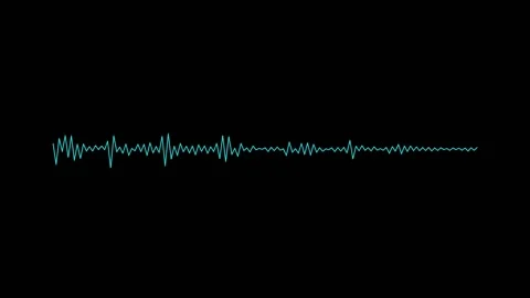 Alpha Audio Spectrum Curve Line Blue Stock Footage 240077520