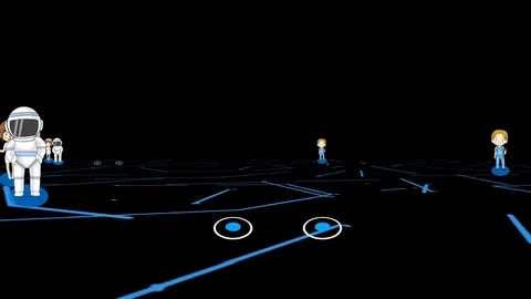 Alpha bg animation people professions and job in social media network community Stock Footage 85206963