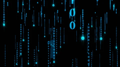 Alpha Big data binary flow Stock Footage 122412133