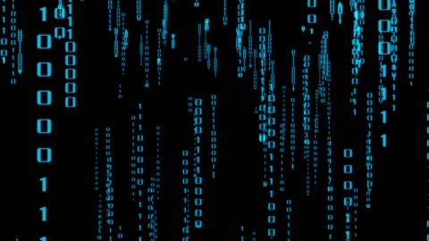 Alpha Big data binary information flow Stock Footage 122412172