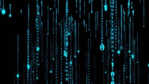 Alpha Big data binary information Stock Footage 122412210