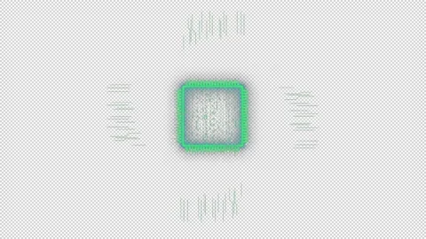 Alpha Big data chip CPU circuit board Stock Footage 149635586
