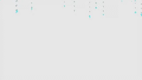 Alpha Binary matrix digital rain 3 Stock Footage 137639475