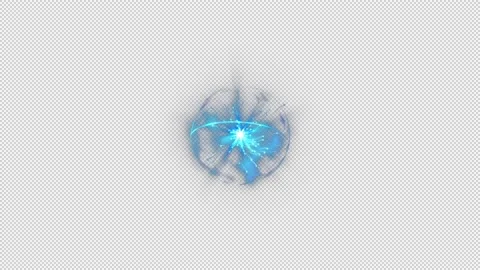 Alpha Blue protective shield energy ball Stock Footage 305027885