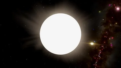 Alpha Centauri B Orange Dwarf Star And Companion 8K 库存插图