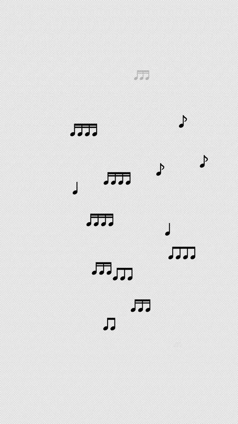 Alpha channel and Loop Ready File - Rising Floating Musical Notes, Vertical Stock Footage 305723563