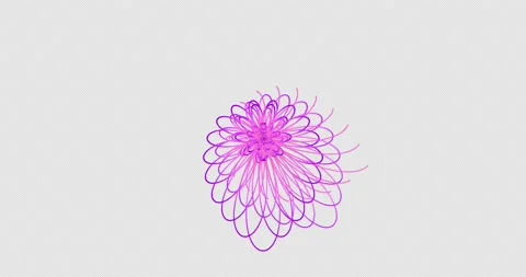 Alpha channel, animation abstract minimalistic flower element for design and Stock Footage 221151852