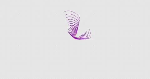 Alpha channel, animation abstract waves minimalistic geometric element for Stock Footage 220886125
