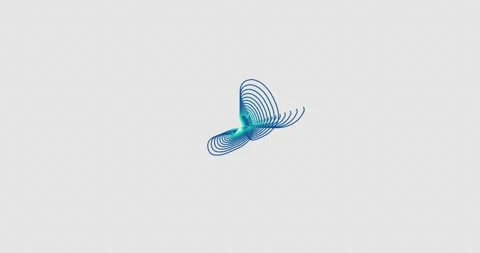 Alpha channel, animation abstract waves minimalistic geometric element for Stock Footage 220961286