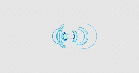 Alpha channel, animation abstract waves minimalistic geometric element for Stock Footage 221099977