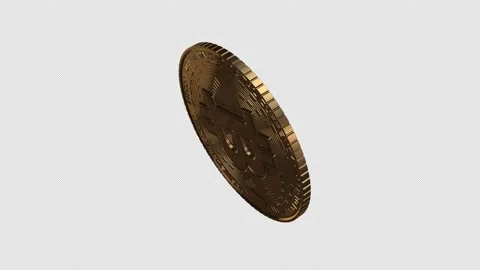 Alpha Channel Bitcoin Rotating 4K Video stock 157131780