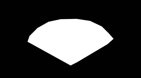 Alpha channel for color version: Spining diamond loop Stock Footage 66037058