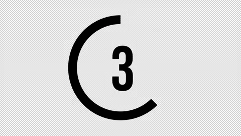Alpha Channel Countdown Timer With Trans... | Stock Video | Pond5