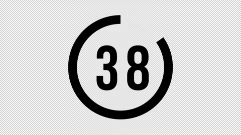 Alpha Channel Countdown Timer With Trans Stock Video Pond5