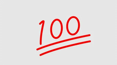 Alpha channel file - Line animation of  the 100 points  icon Stock Footage 150138925