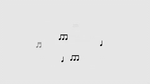 Alpha channel file - Rising Floating Musical Notes Animation Stock Footage 305723590