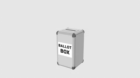 Alpha channel file, Rotating and scaling a ballot box Stock Footage 159549501