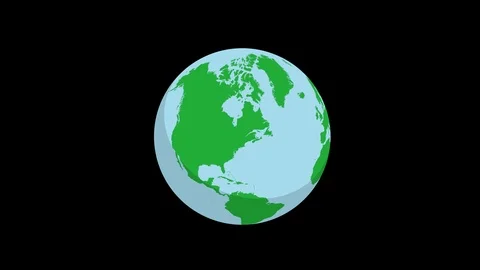 Alpha channel file, Rotating earth - Center position Stock Footage 113582998