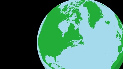 Alpha channel file, Rotating earth - Zoom out Stock Footage 113583264
