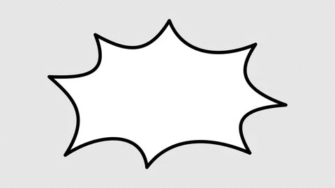 Alpha channel file - Shout comic bubble, pop up animation Stock Footage 236006986