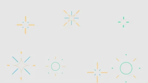 Alpha channel file, Spreading various simple line geometry shapes Stock Footage 159549620