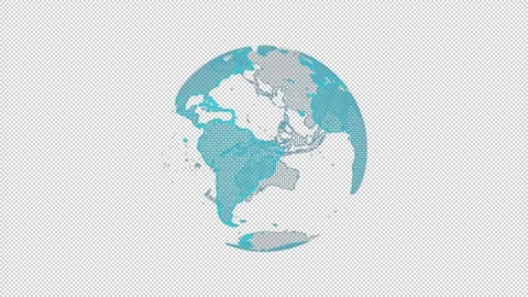 Alpha channel is included. Seamless Looping. Digital Earth, 3D animation. Stock Footage 213601363