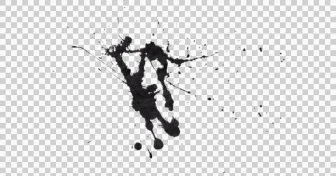 Alpha Channel Paint Splats Collection for Transition and Motion Design Stock Footage 54051416